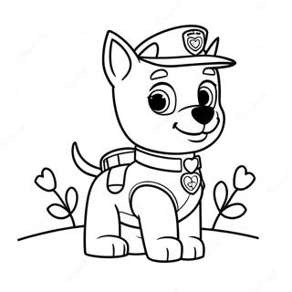 Paw Patrol Valentines Coloring Page | Paw Patrol Valentines coloring page