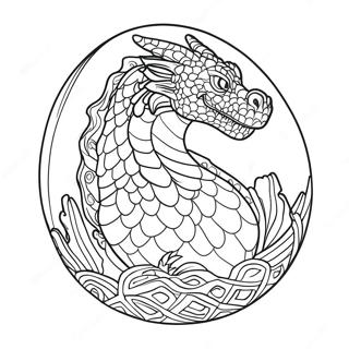 Shimmering Dragon Egg Coloring Page | Dragon Egg coloring page