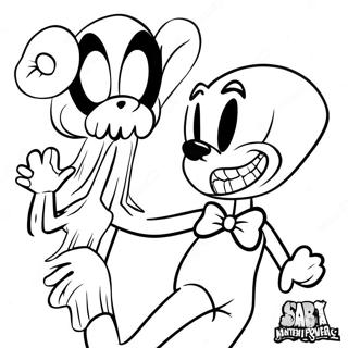 Bendy E Il Ritorno Oscuro Pagine da Colorare