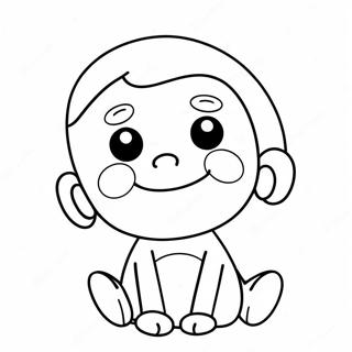 Sad Cartoon Character Coloring Page | Sad coloring page