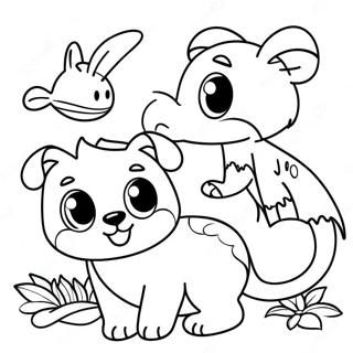 Happy Good Morning Animals Coloring Page | Good Morning coloring page