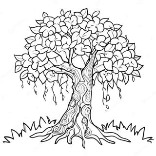 Colorful Honesty Tree Coloring Page | Honesty coloring page