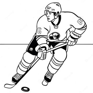 Buffalo Sabres Player Skating Coloring Page | Buffalo Sabres coloring page