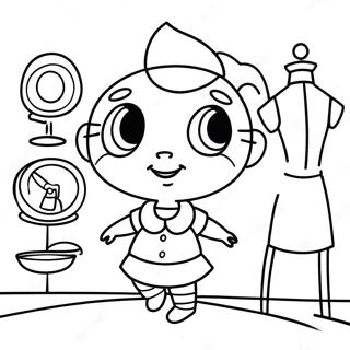 Penny Proud in Stylish Outfit Coloring Page | Penny Proud coloring page