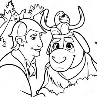 Kristoff und Sven Ausmalbild | Kristoff und Sven Ausmalbild