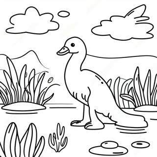 Colorful Wetlands Animals Coloring Page | Wetlands coloring page