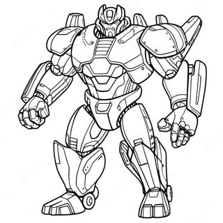 Striker Eureka Pacific Rim Coloring Page | Striker Eureka Pacific Rim coloring page