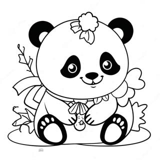 Christmas Panda Coloring Page | Christmas Panda coloring page