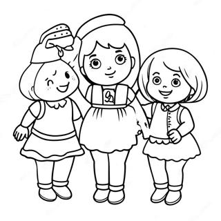 Alma and Friends Adventure Coloring Page | Alma's Way coloring page