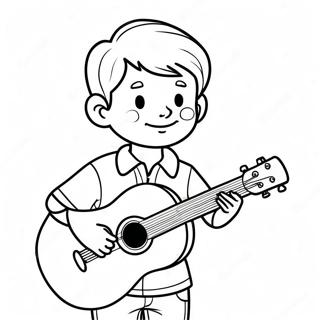Boy With Uke Coloring Page | BoyWithUke coloring page