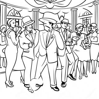 Gatsbys lyxiga fest målarbild | Den stora Gatsby målarbild