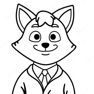 Cunning Fantastic Mr. Fox Coloring Page | Fantastic Mr Fox coloring page