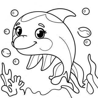 Barbie Dolphin Magic Underwater Adventure Coloring Page | Barbie Dolphin Magic coloring page