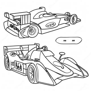Exciting Race Car Coloring Page | Race Track coloring page