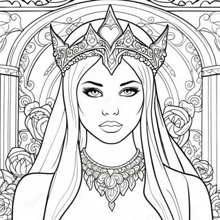 Dark Beauty Gothic Princess Coloring Page | Dark Beauty coloring page