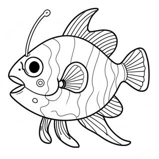 Angler Fish Coloring Page | Angler Fish coloring page