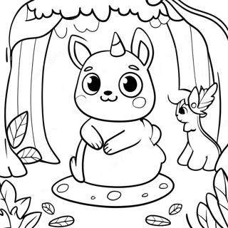 Fairycore Enchanted Forest Coloring Page | Fairycore coloring page