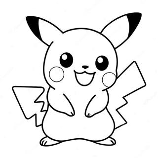 Cute Pikachu Playing Coloring Page | Pokemon Games coloring page