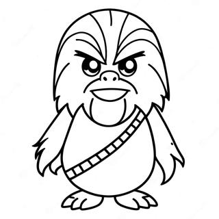 Chewbacca Angry Bird Coloring Page | Angry Birds Star Wars coloring page