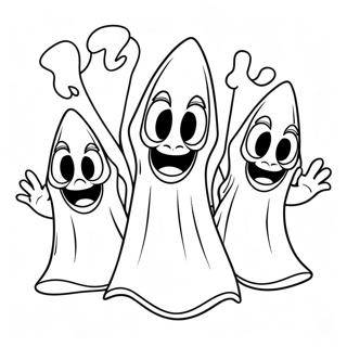 Scary Ghosts from Luigi's Mansion Coloring Page | Luigi's Mansion coloring page
