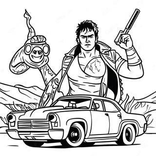 Mad Max Fury Road Coloring Page | Mad Max coloring page