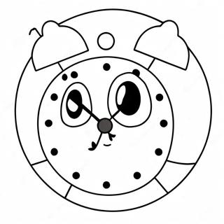 Cute Cartoon Clock Coloring Page | Telling Time WorkPages coloring page