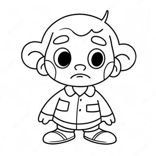 Apologetic Cartoon Character Sorry Coloring Page | Sorry coloring page