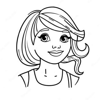 Cute Hairdresser Coloring Page | Hair Salon coloring page