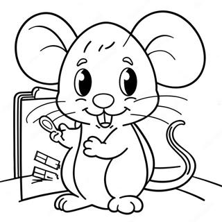 Si Llevas Un Ratón A La Escuela Páginas para Colorear