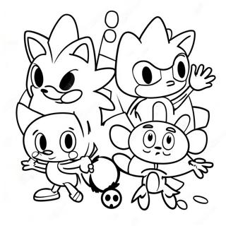 Sonic Lost World Characters Coloring Page | Sonic Lost World coloring page