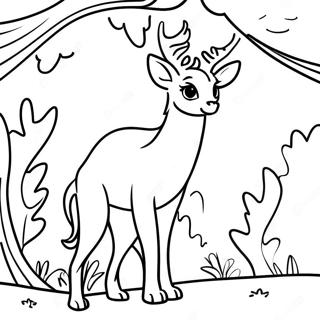 Silhouette Animal Coloring Page | Silhouette coloring page