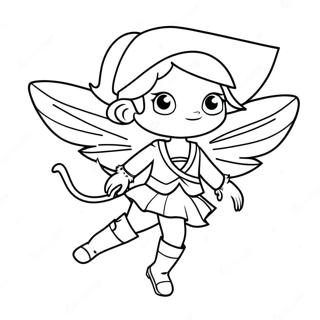 Adventurous Pirate Fairy Coloring Page | Pirate Fairy coloring page