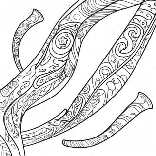 Colorful Ribbons in the Wind Coloring Page | Ribbons coloring page