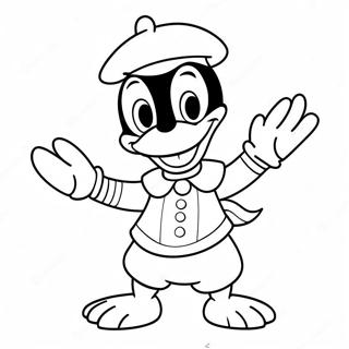 Fröhlicher Donald Duck im Matrosen-Outfit Ausmalbild | Donald und Daisy Duck Ausmalbild