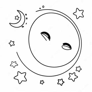 Luna E Stelle Pagine da Colorare