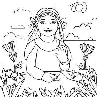 Ostara Celebration Coloring Page | Ostara coloring page