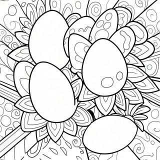 Colorful Ostara Eggs Coloring Page | Ostara coloring page
