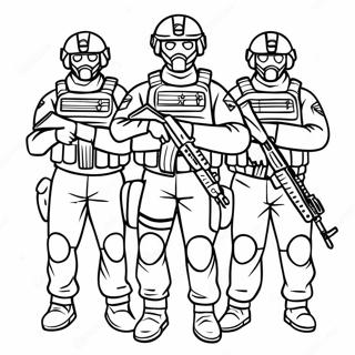 Elite Special Forces Team Coloring Page | Special Forces coloring page