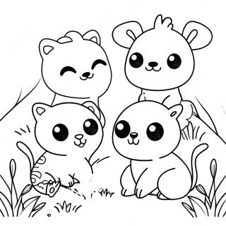 Gender Neutral Animal Friends Coloring Page | Gender Neutral coloring page