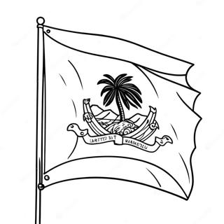 Haiti Flag Coloring Page | Haiti Flag coloring page