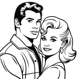 Grease Movie Poster Coloring Page | Grease coloring page