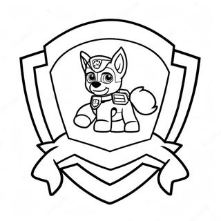 Paw Patrol märke färgläggningssida | Paw Patrol Märken målarbild