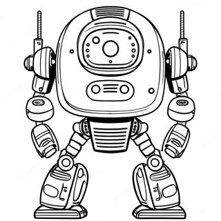Futuristic Robot Coloring Page | Futuristic coloring page
