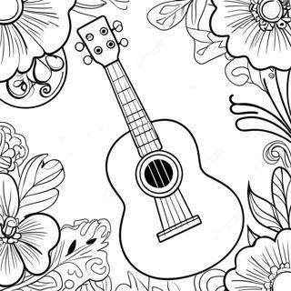 Ukulele Coloring Page | Ukulele coloring page