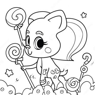 Colorful Candy Lisa Frank Coloring Page | Candy Lisa Frank coloring page