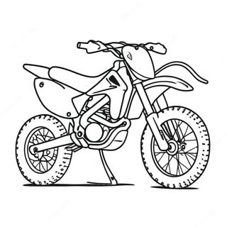 Cool färgläggningssida med Honda motocrosscykel som tävlar | Honda Terrängmotorcykel målarbild