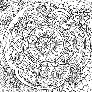 Mindfulness Art Therapy Mandala Coloring Page | Mindfulness Art Therapy coloring page