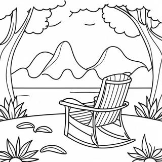 Relaxing Nature Scene Mindfulness Coloring Page | Mindfulness Art Therapy coloring page