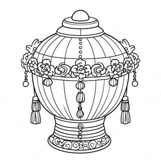Chinese New Year Lantern Coloring Page | Lantern Chinese New Year coloring page