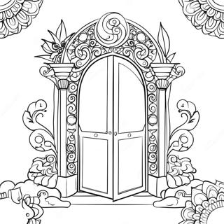 Magical Portal Coloring Page | Portal coloring page